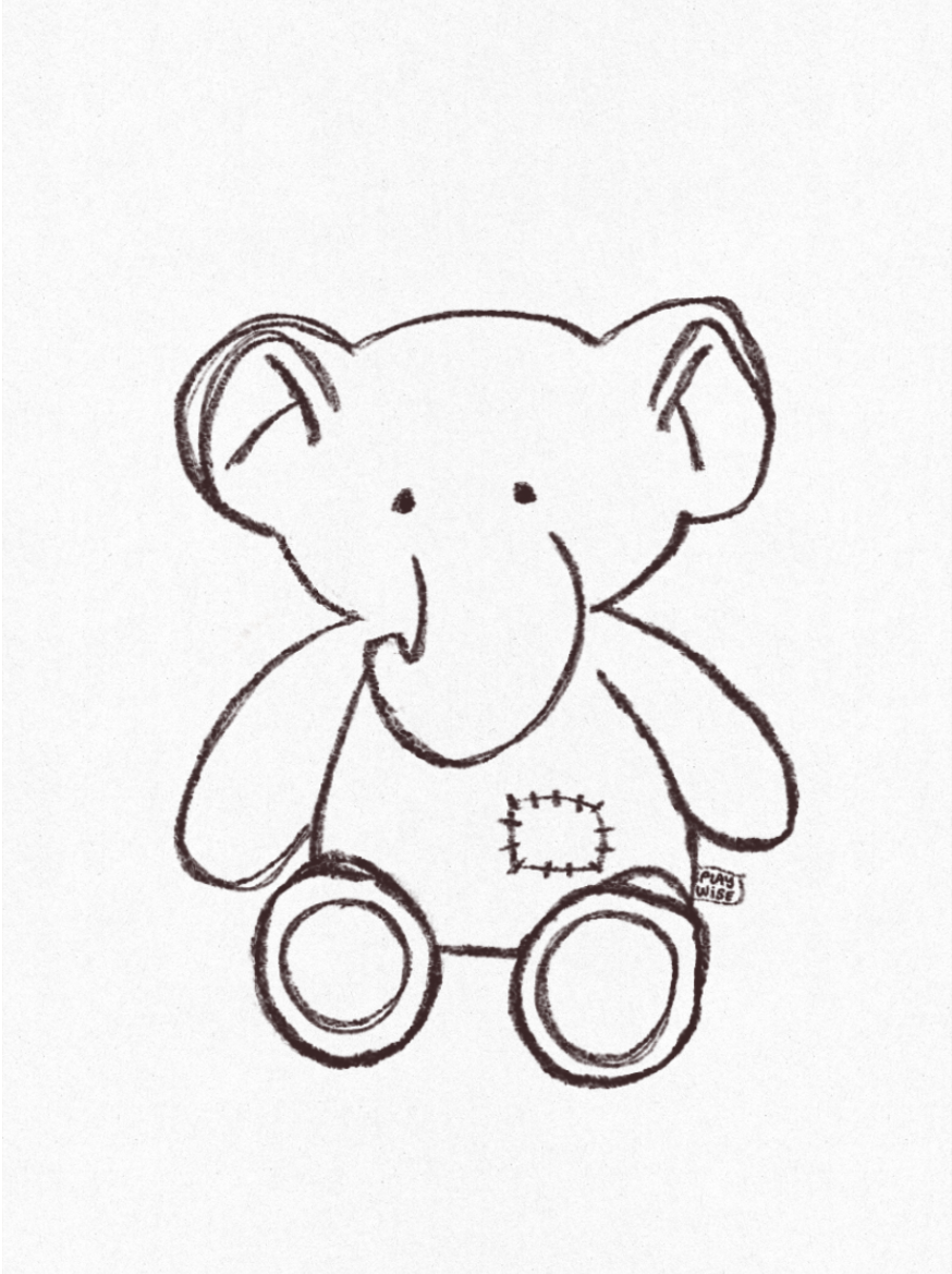 Puffy elefante - versión para colorear