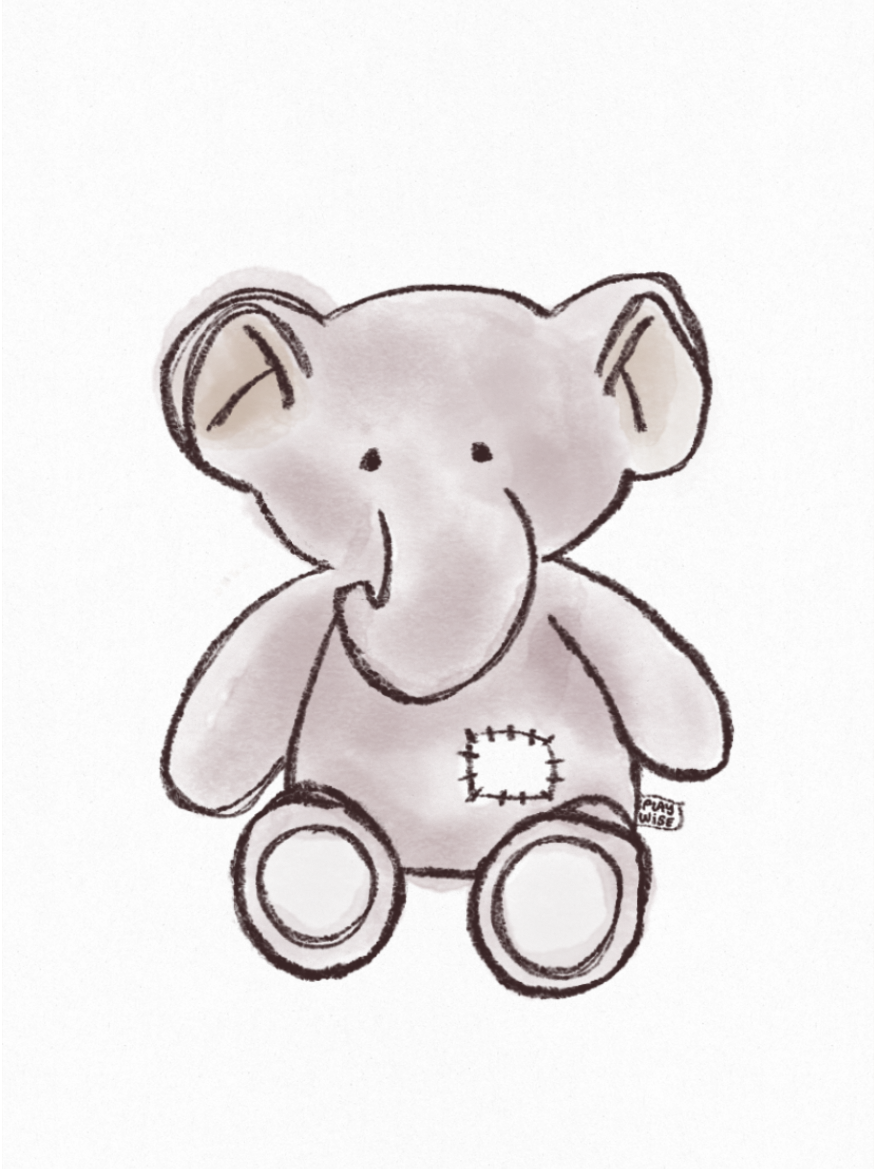 Puffy - personaje elefante de peluche